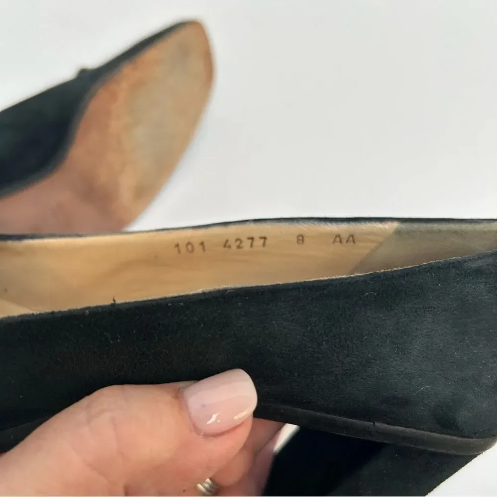 Gucci Horsebit Suede Pumps 101 4277‎ Made in Italy size 8AA Forest Green